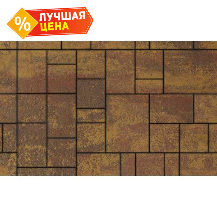 Плитка тротуарная Мюнxен Б.2.Ф.6см Листопад гладкий Осень