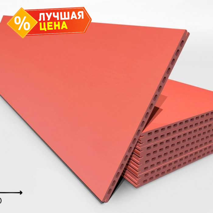 Керамогранитная плита FAVEKER GA20 для НФС, Rojo, 800*400*20 мм