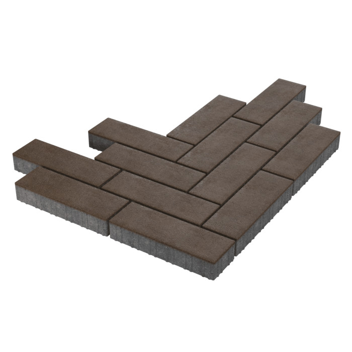 Тротуарная плитка Stellard Паркет 450x150x80 мм Коричневый