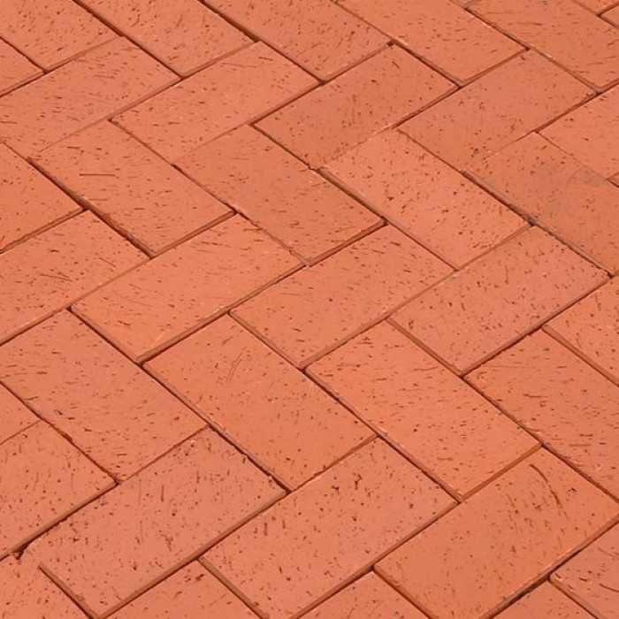 Клинкерная брусчатка Lode Kalahari темно-красная шероxоватая, 200x100x62 мм